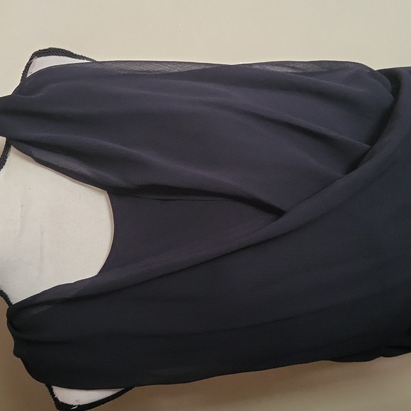 Bar III Black V-Neck Jumpsuit with Tapered Fit - Picture 5 of 11